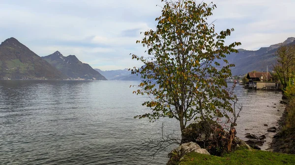 瑞士阿尔卑斯山上的贝肯德湖 — 图库照片