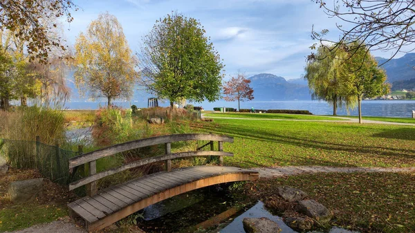 Vista Parque Buochs Suíça — Fotografia de Stock