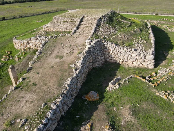 Drone View Monte Accoddi Pre Nuragic Altar Sardinia Italy — Stock Photo, Image