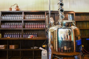 Pilgrim's Rest, South Africa - 8 January 2023: distillery at the old town of Pilgrim's Rest on South Africa