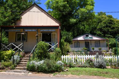 Pilgrim's Rest, South Africa - 8 January 2023: the colonial houses in the old town of Pilgrim's Rest on South Africa