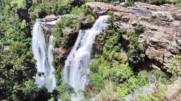 Drone View Lisbon Waterfall Graskop South Africa — Stock video