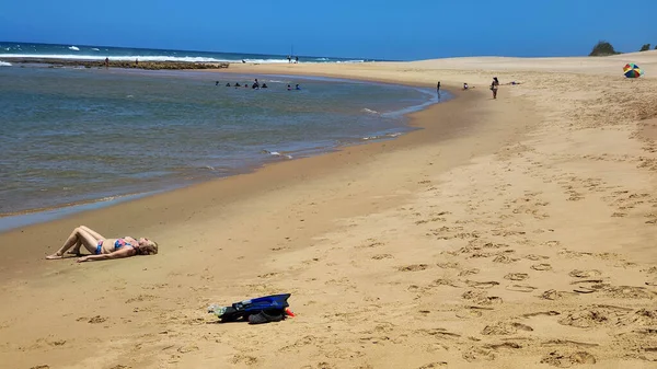 Przylądek Vidal Republika Południowej Afryki Stycznia 2023 Ludzie Plaży Cape — Zdjęcie stockowe