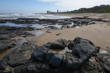 Güney Afrika 'daki Shelly plajında insansız hava aracı görüntüsü