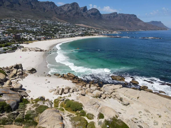 Vista Drone Baía Camps Perto Cidade Cabo África Sul — Fotografia de Stock