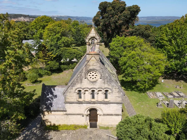 Vista Del Dron Iglesia Santísima Trinidad Belvidere Cerca Knysna Sudáfrica —  Fotos de Stock