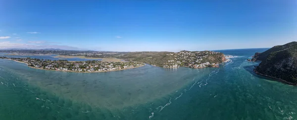 Vue Par Drone Sur Lac Face Knysna Afrique Sud — Photo