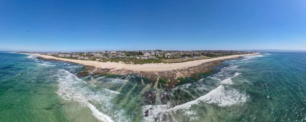 Drohnenblick Strand Von Jeffrey Bay Südafrika — Stockfoto