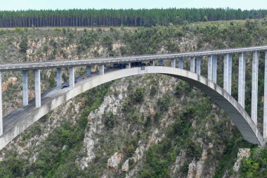 Güney Afrika 'daki Bloukrans köprüsünde bungee jumping