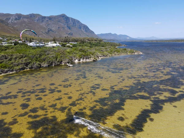 Pohled Drone Pláži Hermanus Jižní Africe — Stock fotografie