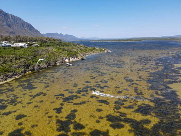 Pohled Drone Pláži Hermanus Jižní Africe — Stock fotografie