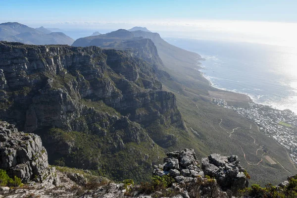 Вид Кейптаун Столової Гори Південної Африки — стокове фото