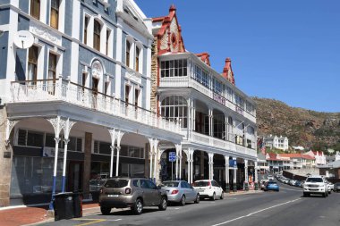 Simons town, South Africa - 4 February 2023: colonial building of Simons town on South Africa clipart