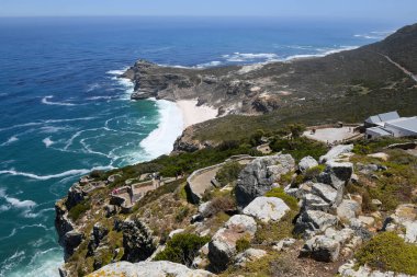 Güney Afrika 'daki Cape Point sahiline bakın.