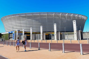 Cape Town, Güney Afrika - 2 Şubat 2023: Güney Afrika 'daki Cape Town futbol stadyumu