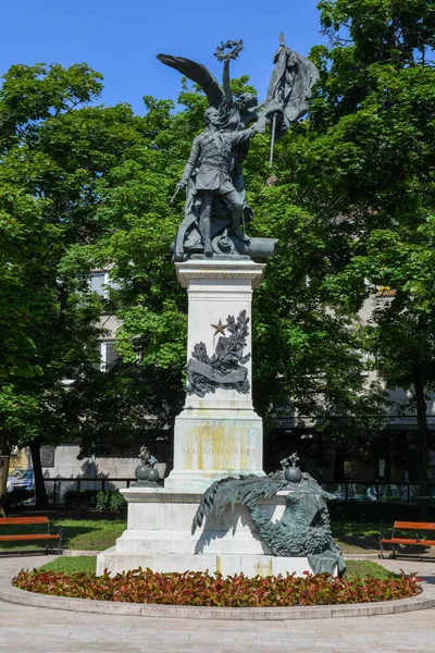 Budapeszt Węgry Maja 2023 Pomnik Baszcie Rybackiej Budapeszcie Węgrzech — Zdjęcie stockowe