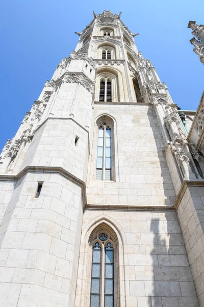 匈牙利布达佩斯 2023年5月20日 匈牙利布达佩斯马蒂亚斯教堂塔 — 图库照片