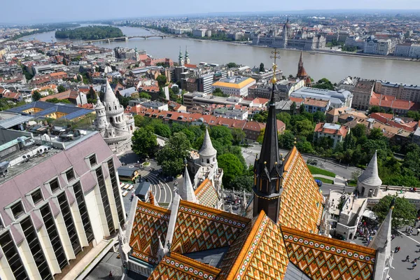 Βουδαπέστη Ουγγαρία Μαΐου 2023 Άποψη Mathias Church Tower Στη Βουδαπέστη — Φωτογραφία Αρχείου