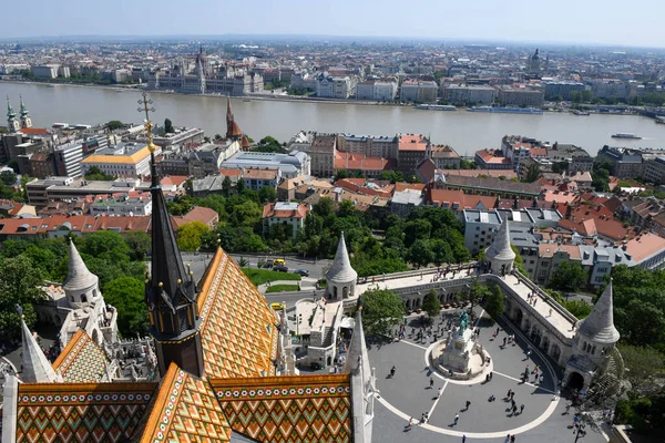 Βουδαπέστη Ουγγαρία Μαΐου 2023 Άποψη Mathias Church Tower Στη Βουδαπέστη — Φωτογραφία Αρχείου