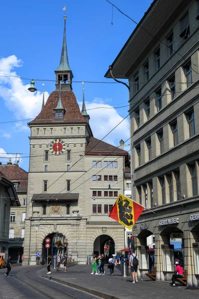 Bern Sviçre Haziran 2023 Sviçre Deki Ünlü Saat Kulesi Unesco — Stok fotoğraf