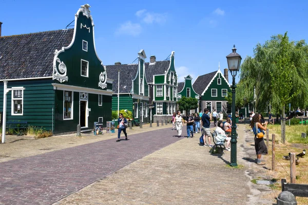 Zaanse Schans Ολλανδία Ιουνίου 2023 Θέα Στους Ανεμόμυλους Του Zaanse — Φωτογραφία Αρχείου