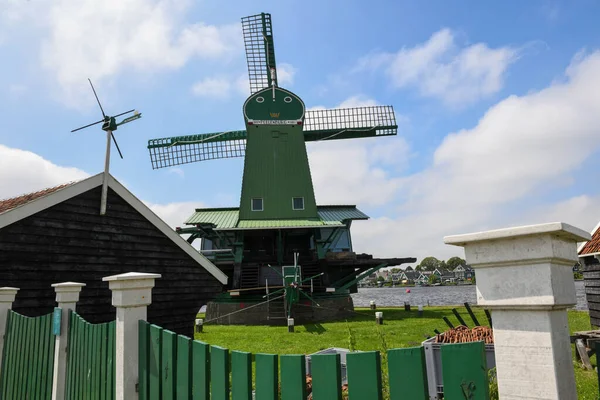 Uitzicht Windmolens Van Zaanse Schans Bij Amsterdam Holland — Stockfoto