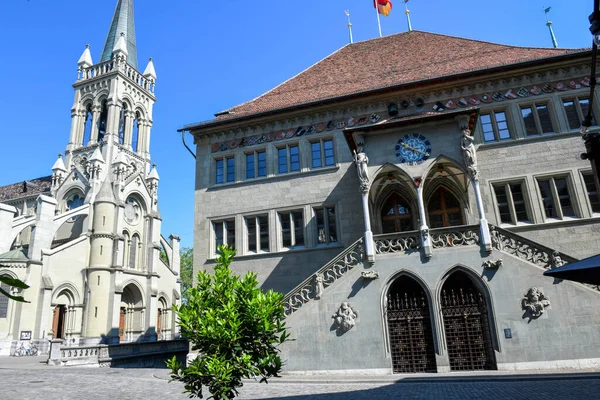 Θέα Στο Δημαρχείο Της Βέρνης Στην Ελβετία — Φωτογραφία Αρχείου