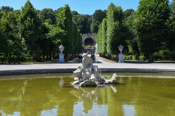 Vienne Autriche Juin 2023 Vue Fontaine Palais Schoenbrunn Vienne Sur — Photo