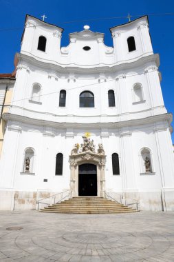 Bratislava, Slovakya - 28 Haziran 2023: Slovakya 'daki Bratislava' daki Aziz John Marta Kilisesi