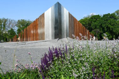 Budapeşte, Macaristan - 20 Mai 2023: Macaristan 'daki 1956 Budapeşte Devrimi Anıtı