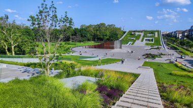 Budapeşte, Macaristan - 20 Mai 2023: Macaristan 'da Budapeşte' deki etnografi ve devrim anıtı müzesi