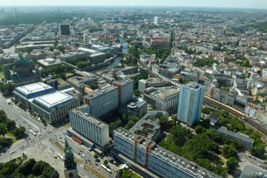 Berlin 'in Almanya' daki televizyon kulesinden genel görünümü