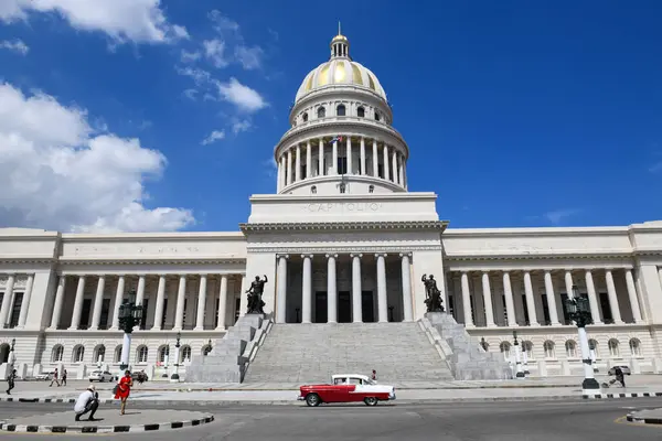 stock image Havana, Cuba - 7 August 2023: view at the Capitol of Havana on Cuba