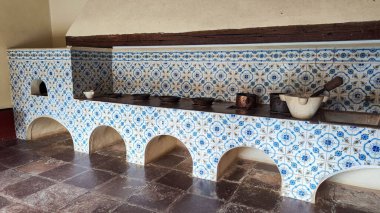 Tirinidad, Küba - 13 Ağustos 2023: Küba 'daki Trinidad' daki Romantik Müzenin İçi