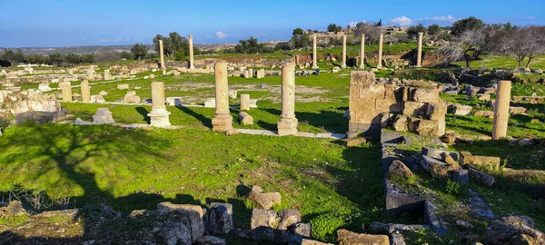 Vue Sur Les Ruines Romaines Umm Qais Gadara Jordanie — Photo