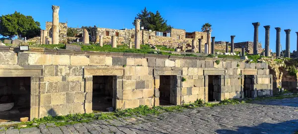 Vista Las Ruinas Romanas Umm Qais Gadara Jordania —  Fotos de Stock