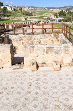 Ürdün 'deki Jerash' ın Roma harabelerine bakın.