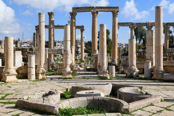 Ürdün Deki Jerash Roma Harabelerine Bakın — Stok fotoğraf