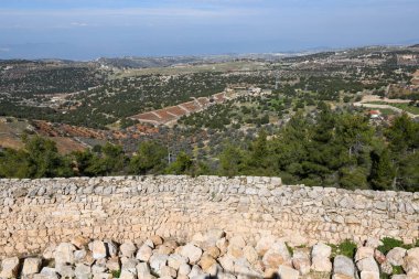 Ürdün 'deki Ajlun kalesinden görüntü