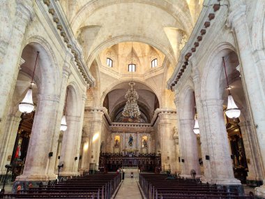 Havana, Küba - 7 Ağustos 2023: Küba Havana Katedrali