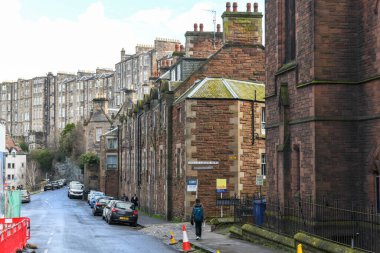 Edinburgh, İskoçya - 30 Mart 2024: İskoçya 'daki Edinburgh' daki Dekan Köyü