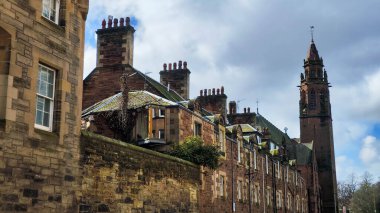 Edinburgh, İskoçya - 30 Mart 2024: İskoçya 'daki Edinburgh' daki Dekan Köyü