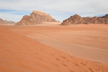 Ürdün 'deki Wadi Rum Çölü manzarası