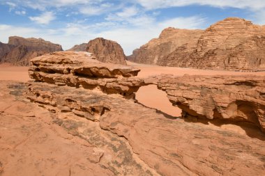 Ürdün 'deki Wadi Rum Çölü manzarası