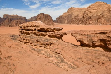 Ürdün 'deki Wadi Rum Çölü manzarası