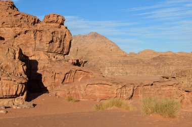 Ürdün 'deki Wadi Rum Çölü manzarası