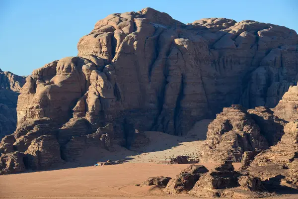 Τοπίο Της Ερήμου Wadi Ρούμι Στην Ιορδανία Εικόνα Αρχείου