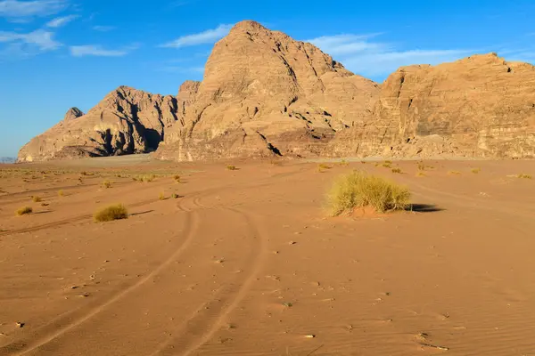 Landschaft Der Wüste Wadi Rum Jordanien Stockbild