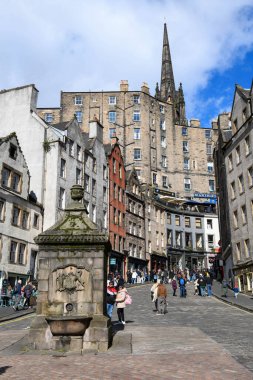 Edinburgh, İskoçya - 31 Mart 2024: İskoçya 'daki Grassmarket' te
