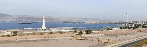 Vista Para Mar Vermelho Aqaba Jordânia Imagens De Bancos De Imagens Sem Royalties